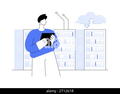 Datacenter core components abstract concept vector illustrations Stock ...