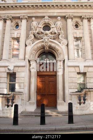 1 Derby Gate was originally the Whitehall Club, a gentleman’s club house, built in the manner of a Venetian palace, with a Grade II* listed facade. Stock Photo