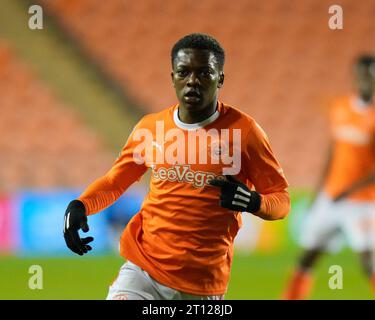 Blackpool, UK. 31st Aug, 2023. Karamoko Dembele #11 of Blackpool during the EFL Trophy match Blackpool vs Liverpool U21 at Bloomfield Road, Blackpool, United Kingdom, 10th October 2023 (Photo by Steve Flynn/News Images) in Blackpool, United Kingdom on 8/31/2023. (Photo by Steve Flynn/News Images/Sipa USA) Credit: Sipa USA/Alamy Live News Stock Photo