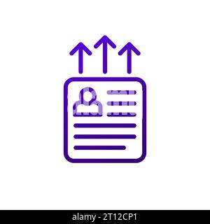 export personal data line icon, vector Stock Vector