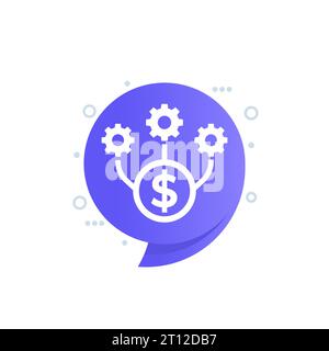 operational costs optimization icon for web Stock Vector