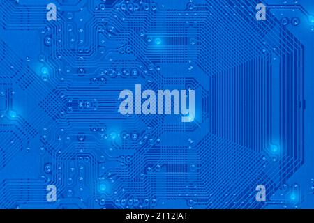 Background, a chip with bright lights Stock Photo