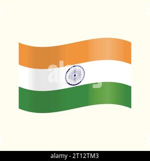 vector flag of India national emblems Stock Vector