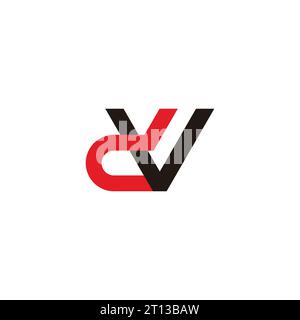 letter dv colorful motion logo vector Stock Vector