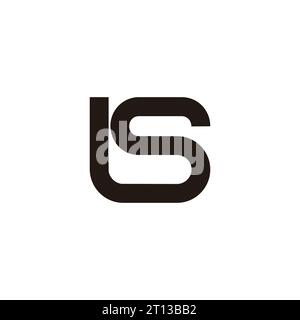 letter ls simple geometric lbs logo vector Stock Vector
