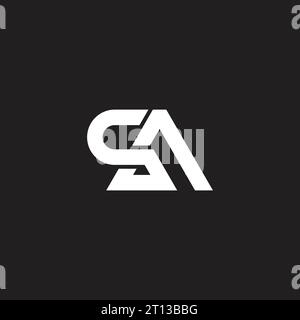 letter sa qa triangle geometric logo vector Stock Vector