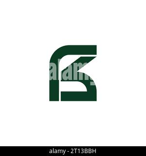 rb simple geometric logo vector Stock Vector