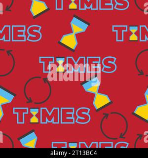 times sand watch seamless pattern vector Stock Vector