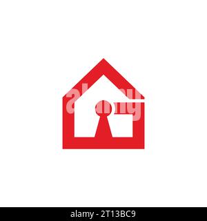 letter g home lock symbol logo vector Stock Vector