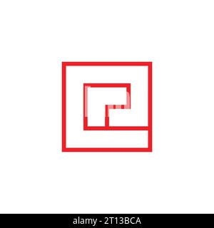 letter e square arrow line geometric logo vector Stock Vector