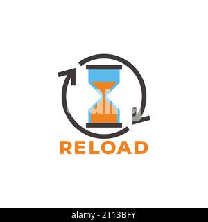 reload sand watch rotate arrow symbol vector Stock Vector