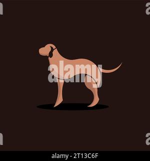 Dog vector logo design png illustration Stock Vector