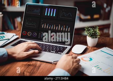 business insights, performance metrics, and strategic analysis through captivating data KPI dashboard visuals. reports for operations management. Data Stock Photo