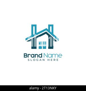 Real Estate Logo for Initial Letter H, Simple H Letter Logo for Property Business Stock Vector
