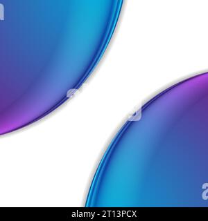 Smooth blurred blue and purple waves abstract background. Vector design Stock Vector