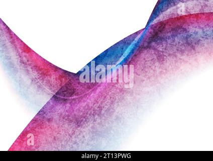 Blue and purple grunge waves abstract elegant background. Retro vector design Stock Vector