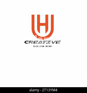 modern UH letter logo vectorized format Stock Vector