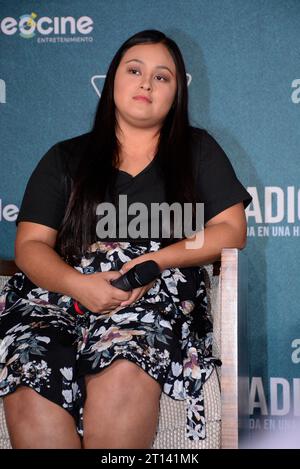 Mexico City, Mexico. 10th Oct, 2023. October 10, 2023, Mexico City, Mexico: Paloma Noyola attends the press conference of the film 'Radical' at St Regis Hotel. on October 10, 2023 in Mexico City, Mexico. (Photo by Eyepix/ Eyepix Group) (Photo by Eyepix/NurPhoto) Credit: NurPhoto SRL/Alamy Live News Stock Photo