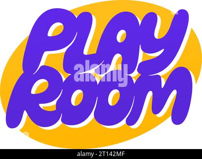 Play Room vector lettering Stock Vector