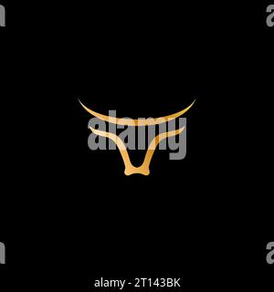 Simple Bull Logo. Bull Line vector Stock Vector