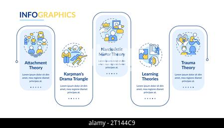 Colorful codependent relationship layout with linear icons Stock Vector