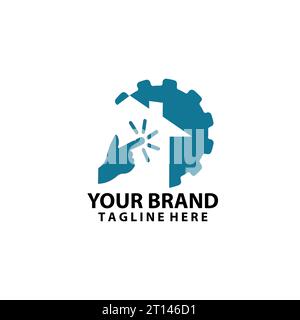 Click home logo design template Stock Vector