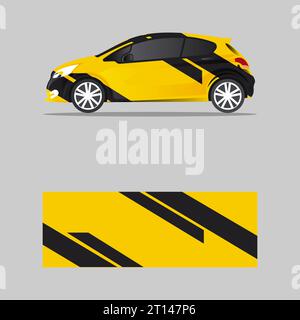 wrapping car decal geometric design vector Stock Vector