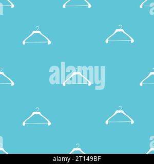 Clothes hangers seamless pattern. Diagonal minimalist pattern of empty hangers turned in opposite directions. Vector illustration Stock Vector