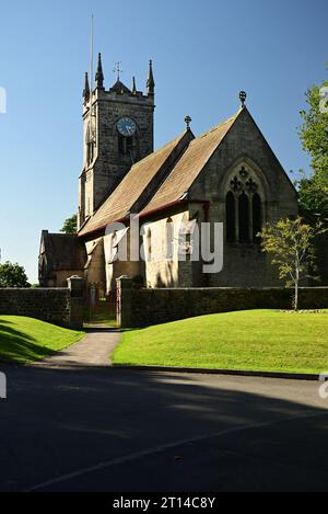 The parish church of St Paul and St Margaret at Nidd in North Yorkshire. Stock Photo