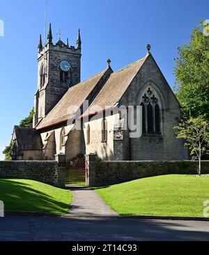 The parish church of St Paul and St Margaret at Nidd in North Yorkshire. Stock Photo