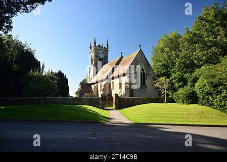 The parish church of St Paul and St Margaret at Nidd in North Yorkshire. Stock Photo