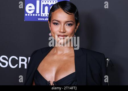 Hollywood, United States. 10th Oct, 2023. HOLLYWOOD, LOS ANGELES, CALIFORNIA, USA - OCTOBER 10: American actress and model Karrueche Tran arrives at the 23rd Annual Screamfest Horror Film Festival - Opening Night - Los Angeles Premiere Of Sumerian Films 'Divinity' held at the TCL Chinese Theatre IMAX on October 10, 2023 in Hollywood, Los Angeles, California, United States. (Photo by Xavier Collin/Image Press Agency) Credit: Image Press Agency/Alamy Live News Stock Photo