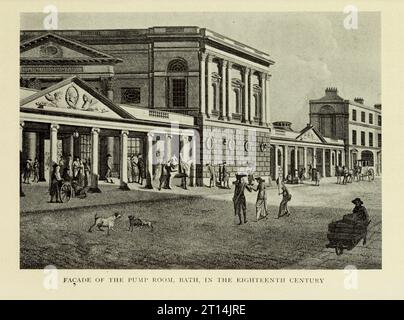 Facade of the Pump Room, Bath in the 18th Century from the book ' Jane Austen and her times ' by Mitton, G. E. (Geraldine Edith); Austen, Jane, 1775-1817 Publication date 1905 PublisherLondon, Methuen and co Stock Photo