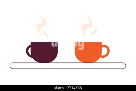 Coffee break semi flat colour vector object Stock Vector