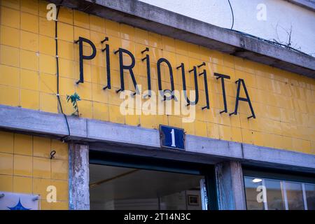 Exterior of the Famous pastry shop and cafe Piriquita located in Sintra, Portugal. Sintra is a town and municipality in the Greater Lisbon region of P Stock Photo