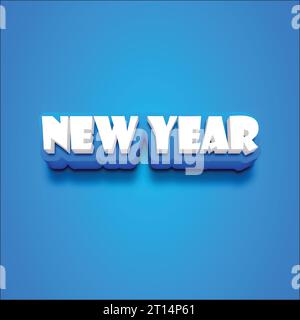 Vector 3D 2K text on a blue blackground. Stock Vector