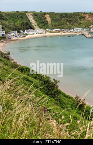 Nefyn Beach (Porth Nefyn) The small village of Nefyn, on the north coast of the Llyn Peninsula, Wales Stock Photo