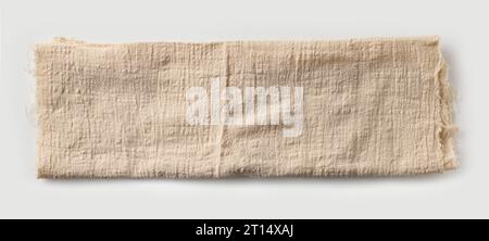 folded cotton napkin isolated on white background, top view Stock Photo