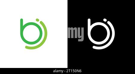 BI logo initial letter monogram with circle slice rounded design ...