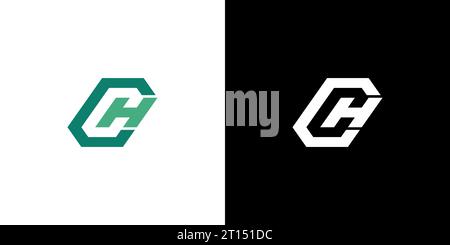 CH logo, CH Monogram, Initial CH Logo, Letter CH Logo, negative space, Icon, Vector Stock Vector
