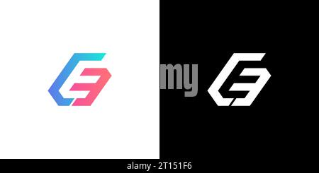 CE Logo, CE Monogram, Initial CE Logo, Letter CE negative space logo, Icon, Vector Stock Vector