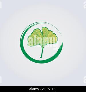 Icon Nature, Landscape, Foliage, Leaves and Water Drops Design Blue Green Colors for  Logo Design Green Business Gardening Stock Vector