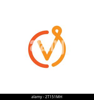 CV logo, CV monogram, initial CV logo, letter CV logo, icon, vector Stock Vector