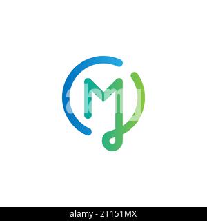 CM letter logo design, CM monogram initials logo concept, creative, icon, vector Stock Vector
