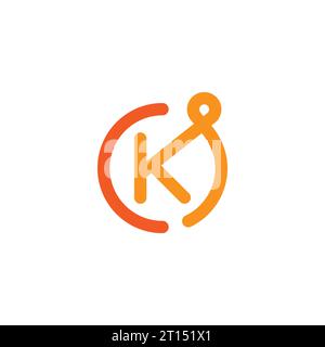 CK logo, CK monogram, initial CK logo, letter CK logo, icon, vector Stock Vector