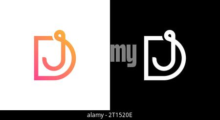 DJ JD Logo, DJ JD Monogram, Initial JD DJ Logo, Letter JD DJ Logo, Icon, Vector Stock Vector