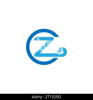 CZ logo, CZ monogram, initial CZ logo, letter CZ logo, icon, vector Stock Vector