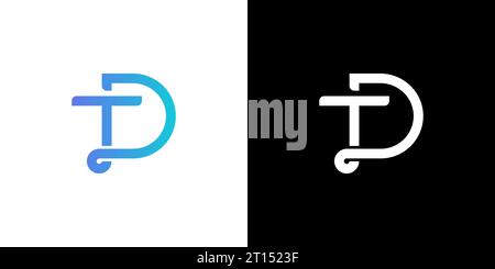 DT TD Logo, DT TD Monogram, initial TD DT logo, Letter TD DT logo, icon, vector Stock Vector