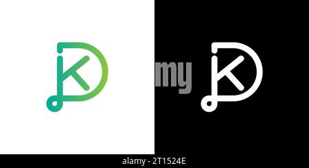 DK KD Logo, DK KD Monogram, Initial KD DK Logo, Letter KD DK Logo, Icon, Vector Stock Vector