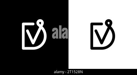 DV VD Logo, DV VD Monogram, Initial VD DV Logo, Letter VD DV Logo, Icon, Vector Stock Vector
